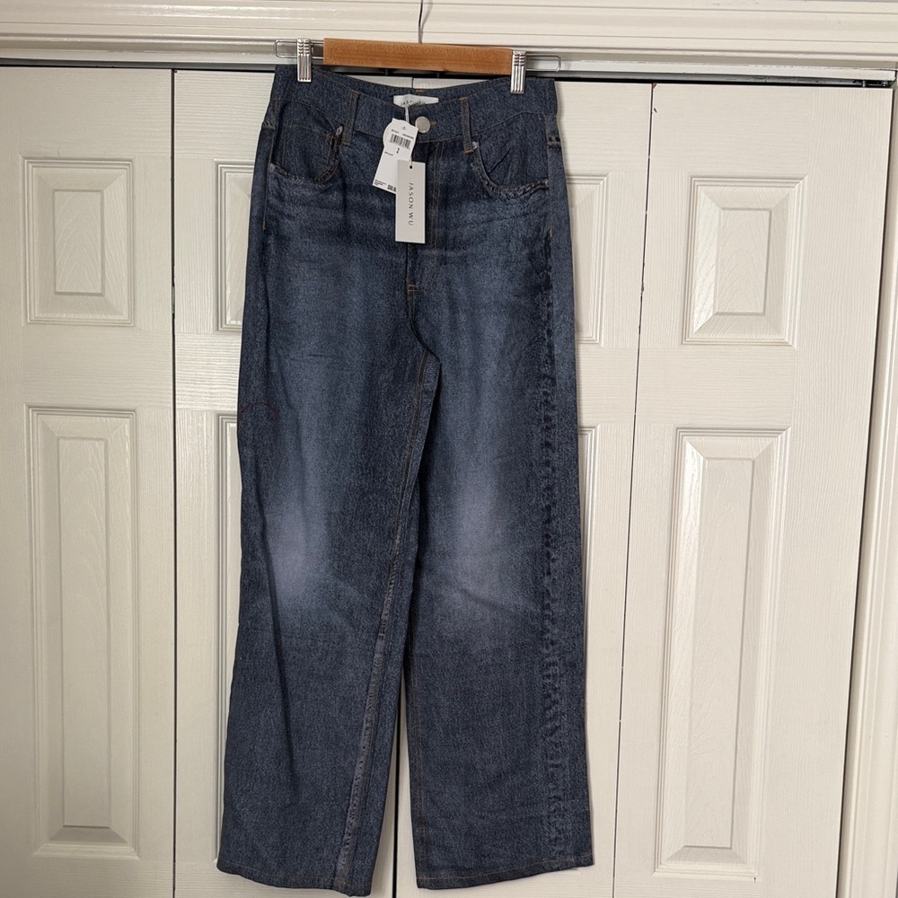 Jason Wu Designer Jeans Sz 2 - Raw Faded Denim ❤️ NWT
